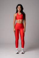 Conjunto Legging e Top Intense Sunshine Vermelho Intenso