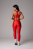 Conjunto Legging e Top Intense Sunshine Vermelho Intenso