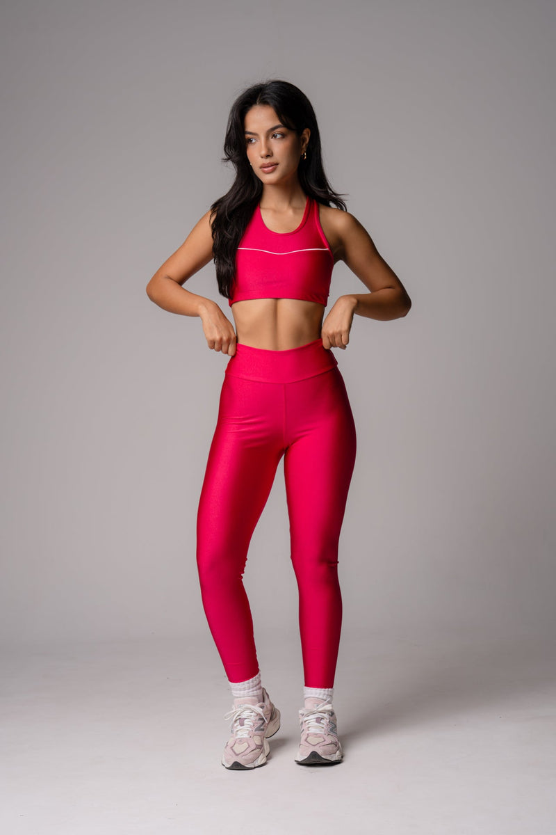 Conjunto Legging e Top Intense Sunshine Pink