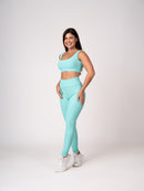 Conjunto Legging e Top Alças Retas Menta Flow
