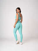 Conjunto Legging e Top Alças Retas Menta Flow