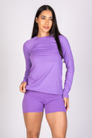 Blusa Manga Longa Soft Lavanda