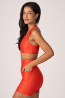 Conjunto Short e Top Runner Lovers Vermelho Intenso