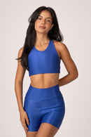 Conjunto Short e Top Runner Lovers Azul Cobalto