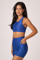 Conjunto Short e Top Runner Lovers Azul Cobalto