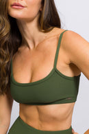 Top Alcinha Canelado Verde