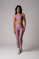 Conjunto de leggings y top rosa albaricoque Intense Sunshine